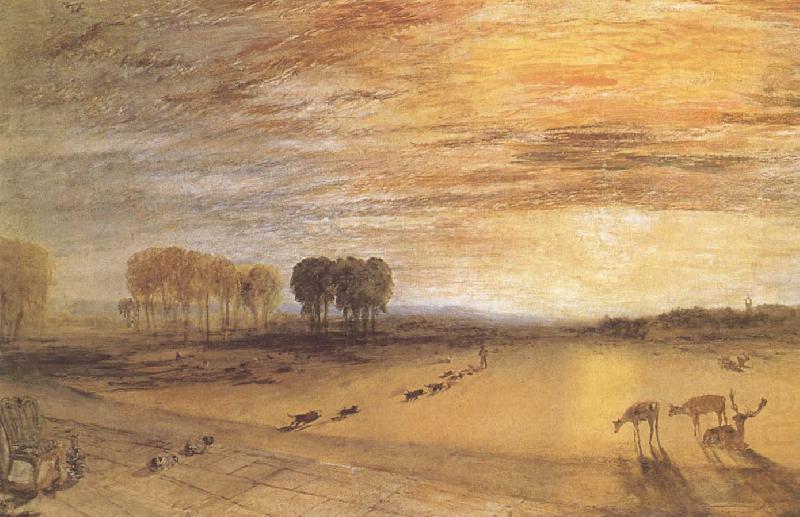 Petworth Park,with Lord Egremont and his dogs, J.M.W. Turner